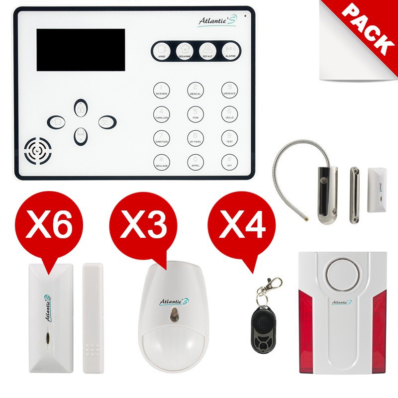 Alarme maison GSM sans fil  Atlantic’S ATEOS Kit Max