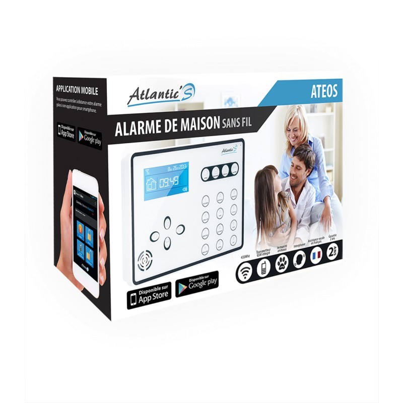 Alarme maison GSM sans fil  Atlantic’S ATEOS Kit 1