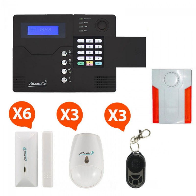 Pack Alarme sans fil GSM Atlantic'S Kit 5