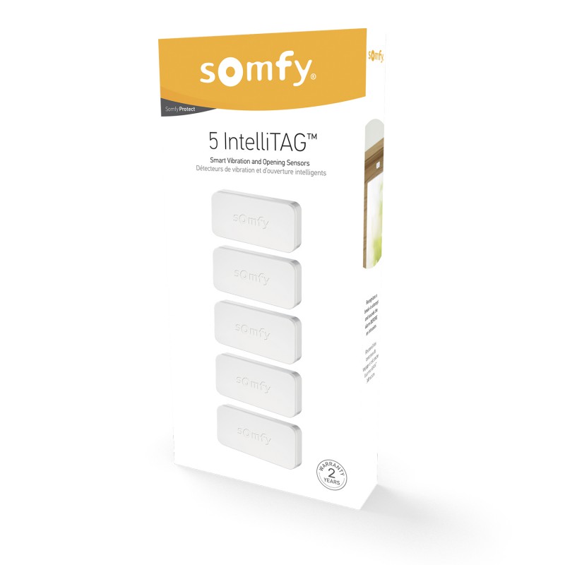 Lot de 5 détecteurs d'ouverture et de vibration Somfy Protect